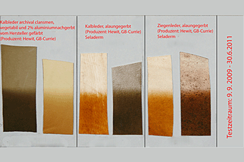 Leder - Einbandleder färben