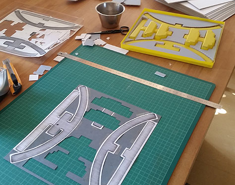 Bild 1: Schachteln für Modelleisenbahnen stabilisieren