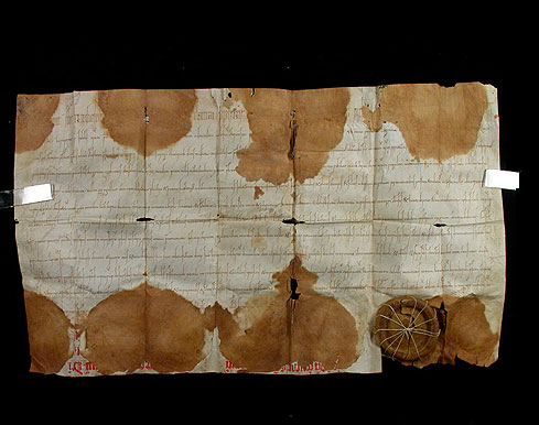 Pergemanturkunde mit dem Siegel König Otto I